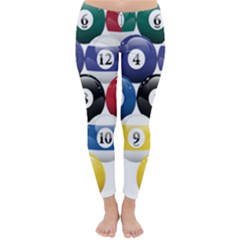 Racked Billiard Pool Balls Classic Winter Leggings