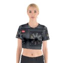 Special Black Power Supply Computer Cotton Crop Top View1