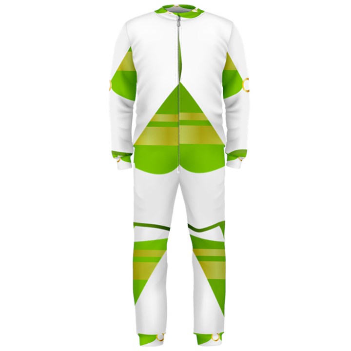 Green Swimsuit OnePiece Jumpsuit (Men) 