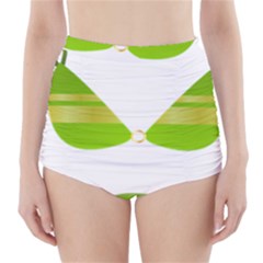 Green Swimsuit High-waisted Bikini Bottoms