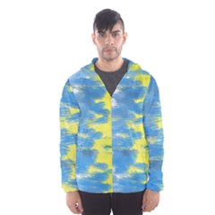 Brazil Colors Pattern Hooded Wind Breaker (men) by paulaoliveiradesign