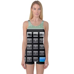 Calculator One Piece Boyleg Swimsuit