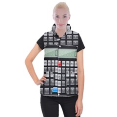 Calculator Women s Button Up Puffer Vest