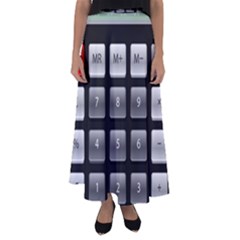 Calculator Flared Maxi Skirt