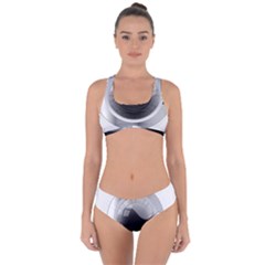 White Washing Machine Criss Cross Bikini Set by BangZart