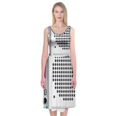 Standard Computer Case Back Midi Sleeveless Dress