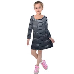 Tire Kids  Long Sleeve Velvet Dress