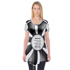 12v Computer Fan Short Sleeve Tunic 