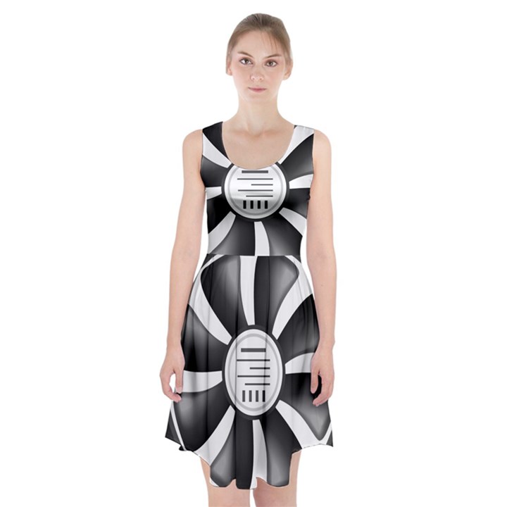 12v Computer Fan Racerback Midi Dress