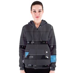 Standard Computer Case Front Women s Zipper Hoodie