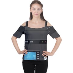 Standard Computer Case Front Cutout Shoulder Tee