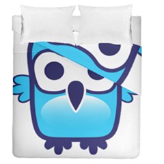 Owl Logo Clip Art Duvet Cover Double Side (queen Size) by BangZart