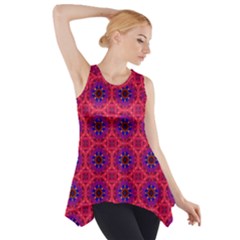 Retro Abstract Boho Unique Side Drop Tank Tunic