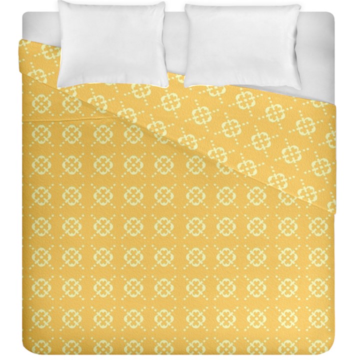 Yellow Pattern Background Texture Duvet Cover Double Side (King Size)