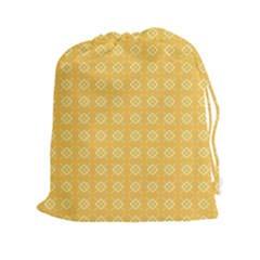 Yellow Pattern Background Texture Drawstring Pouches (xxl)