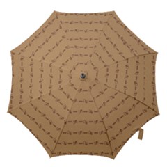 Brown Pattern Background Texture Hook Handle Umbrellas (medium)