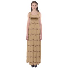 Brown Pattern Background Texture Empire Waist Maxi Dress by BangZart