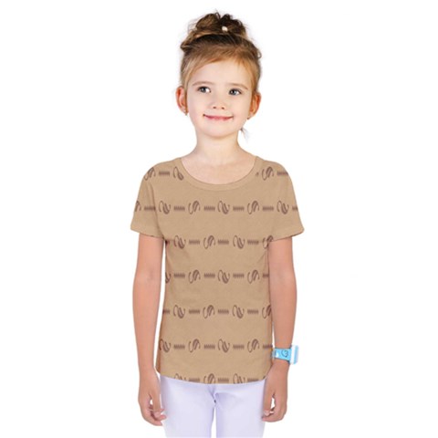 Brown Pattern Background Texture Kids  One Piece Tee by BangZart