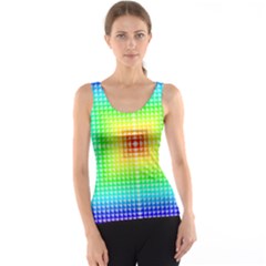 Square Rainbow Pattern Box Tank Top