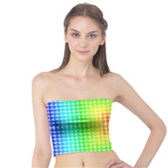 Square Rainbow Pattern Box Tube Top