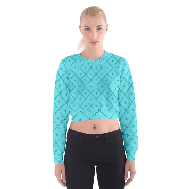 Pattern Background Texture Cropped Sweatshirt