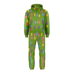 Balloon Grass Party Green Purple Hooded Jumpsuit (kids)