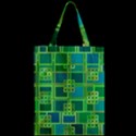 Green Abstract Geometric Zipper Classic Tote Bag View2