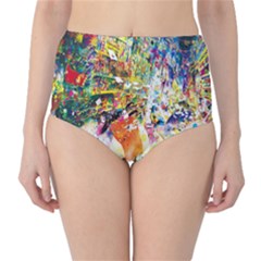 Multicolor Anime Colors Colorful High-waist Bikini Bottoms