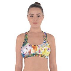 Multicolor Anime Colors Colorful Cross Back Sports Bra by BangZart