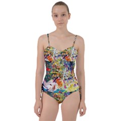 Multicolor Anime Colors Colorful Sweetheart Tankini Set by BangZart