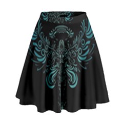 Angel Tribal Art High Waist Skirt