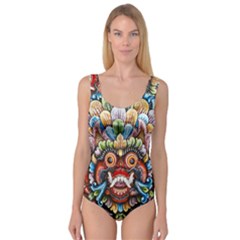 Wood Sculpture Bali Logo Princess Tank Leotard 