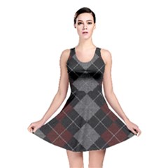 Wool Texture With Great Pattern Reversible Skater Dress by BangZart