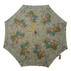 Vintage World Map Hook Handle Umbrellas (medium)