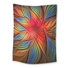 Vintage Colors Flower Petals Spiral Abstract Medium Tapestry