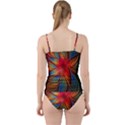 Vintage Colors Flower Petals Spiral Abstract Cut Out Top Tankini Set View2