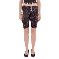 Vein Skeleton Of Leaf Yoga Cropped Leggings