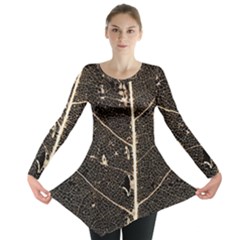 Vein Skeleton Of Leaf Long Sleeve Tunic 