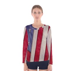 Usa Flag Women s Long Sleeve Tee