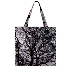 Tree Fractal Zipper Grocery Tote Bag by BangZart