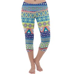 Tribal Print Capri Yoga Leggings