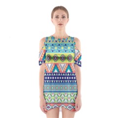 Tribal Print Shoulder Cutout One Piece