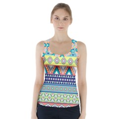 Tribal Print Racer Back Sports Top