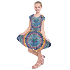 Traditional Pakistani Art Kids  Short Sleeve Dress