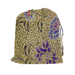 Traditional Art Batik Pattern Drawstring Pouches (xxl) by BangZart