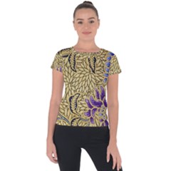 Traditional Art Batik Pattern Short Sleeve Sports Top  by BangZart