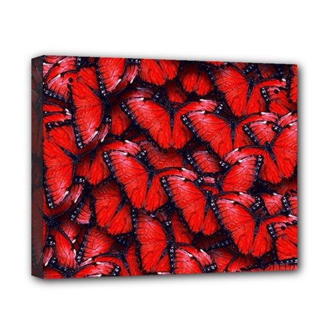 The Red Butterflies Sticking Together In The Nature Canvas 10  X 8  by BangZart