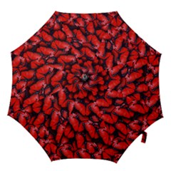 The Red Butterflies Sticking Together In The Nature Hook Handle Umbrellas (medium) by BangZart