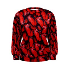 The Red Butterflies Sticking Together In The Nature Women s Sweatshirt