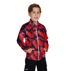 The Red Butterflies Sticking Together In The Nature Wind Breaker (kids) by BangZart